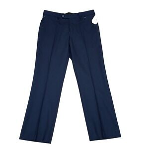 Alaska‎ Airlines Luly Yang Mens Dress Pants 36 Reg Navy Blue Slim-Fit Suit